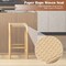 Costway 26'' Dining Bar Stool Set of 2/4 Counter Height with Rubber Wood Woven Saddle Seat